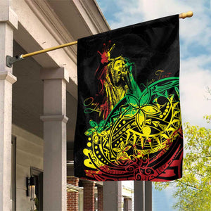 Personalised Jawaiian Reggae Garden Flag Afro-Polynesian Style