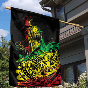 Personalised Jawaiian Reggae Garden Flag Afro-Polynesian Style