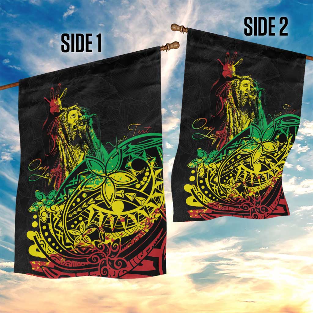 Personalised Jawaiian Reggae Garden Flag Afro-Polynesian Style