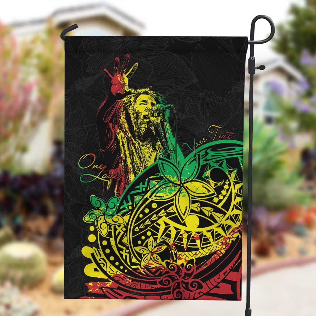 Personalised Jawaiian Reggae Garden Flag Afro-Polynesian Style