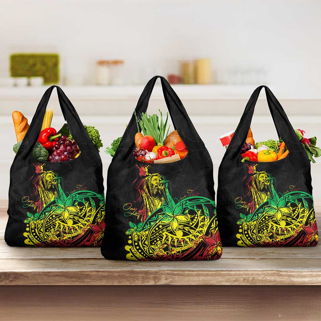 Personalised Jawaiian Reggae Grocery Bag Afro-Polynesian Style