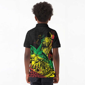 Personalised Jawaiian Reggae Kid Polo Shirt Afro-Polynesian Style