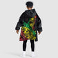 Personalised Jawaiian Reggae Kid Wearable Blanket Hoodie Afro-Polynesian Style