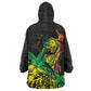 Personalised Jawaiian Reggae Kid Wearable Blanket Hoodie Afro-Polynesian Style