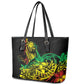 Personalised Jawaiian Reggae Leather Tote Bag Afro-Polynesian Style