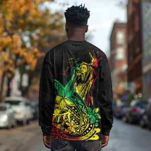 Personalised Jawaiian Reggae Long Sleeve Shirt Afro-Polynesian Style