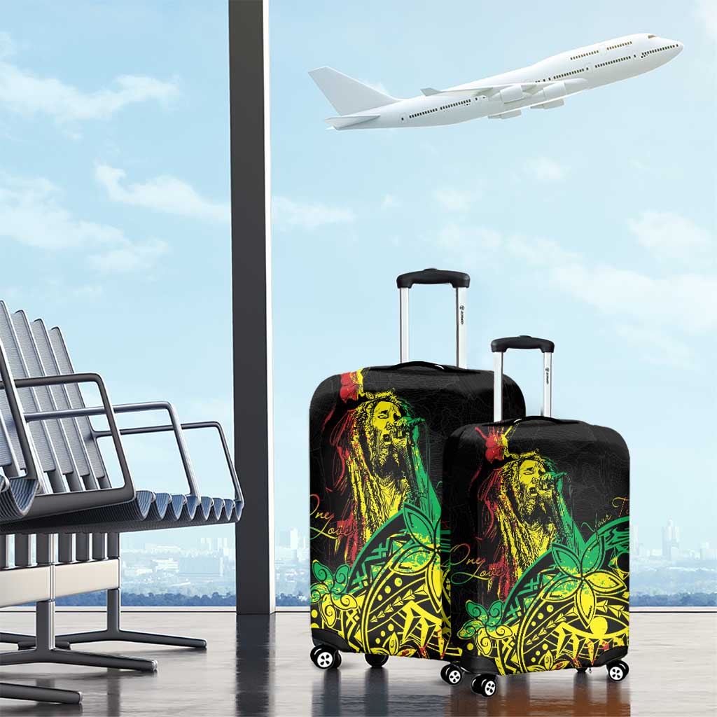 Personalised Jawaiian Reggae Luggage Cover Afro-Polynesian Style