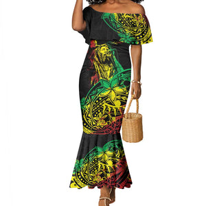 Personalised Jawaiian Reggae Mermaid Dress Afro-Polynesian Style