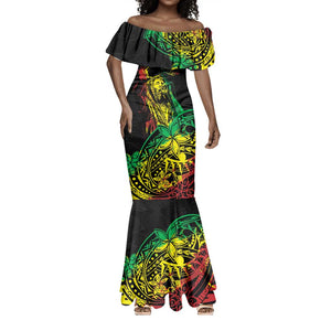 Personalised Jawaiian Reggae Mermaid Dress Afro-Polynesian Style