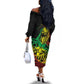 Personalised Jawaiian Reggae Off The Shoulder Long Sleeve Dress Afro-Polynesian Style
