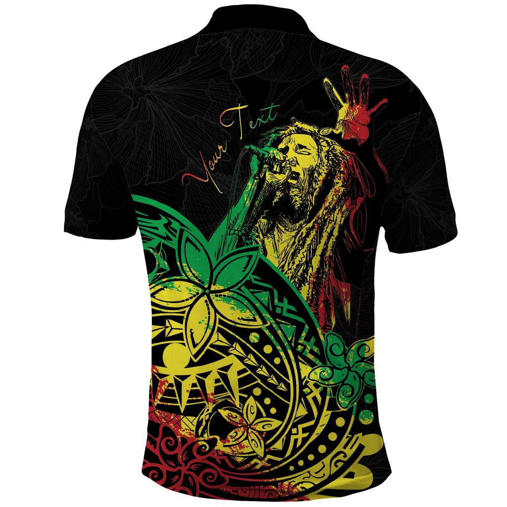 Personalised Jawaiian Reggae Polo Shirt Afro-Polynesian Style