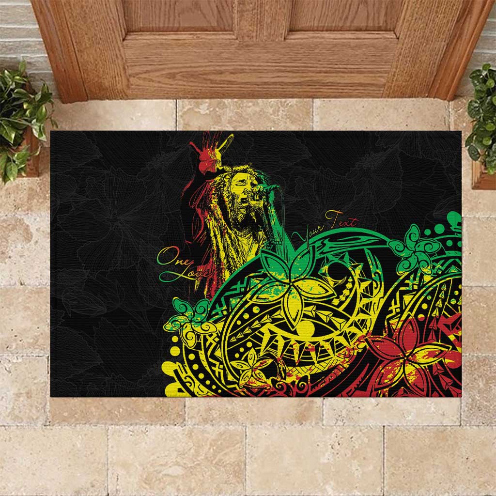 Personalised Jawaiian Reggae Rubber Doormat Afro-Polynesian Style