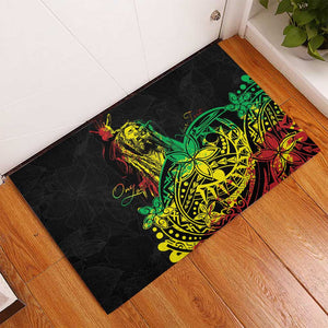 Personalised Jawaiian Reggae Rubber Doormat Afro-Polynesian Style