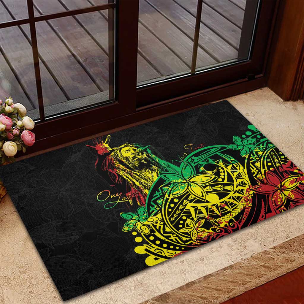 Personalised Jawaiian Reggae Rubber Doormat Afro-Polynesian Style