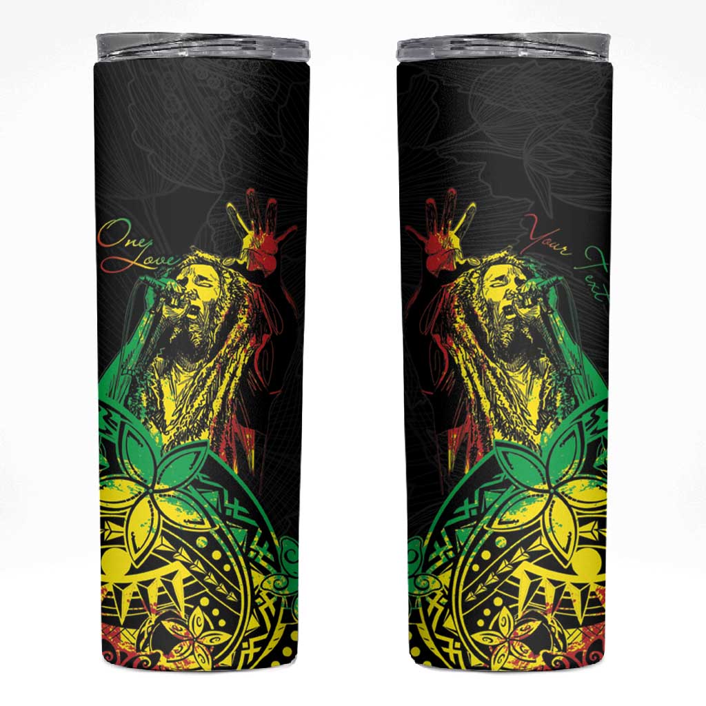 Personalised Jawaiian Reggae Skinny Tumbler Afro-Polynesian Style