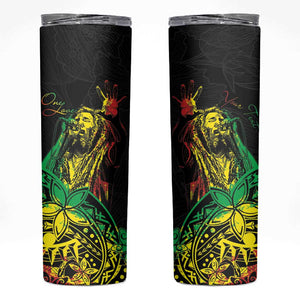 Personalised Jawaiian Reggae Skinny Tumbler Afro-Polynesian Style