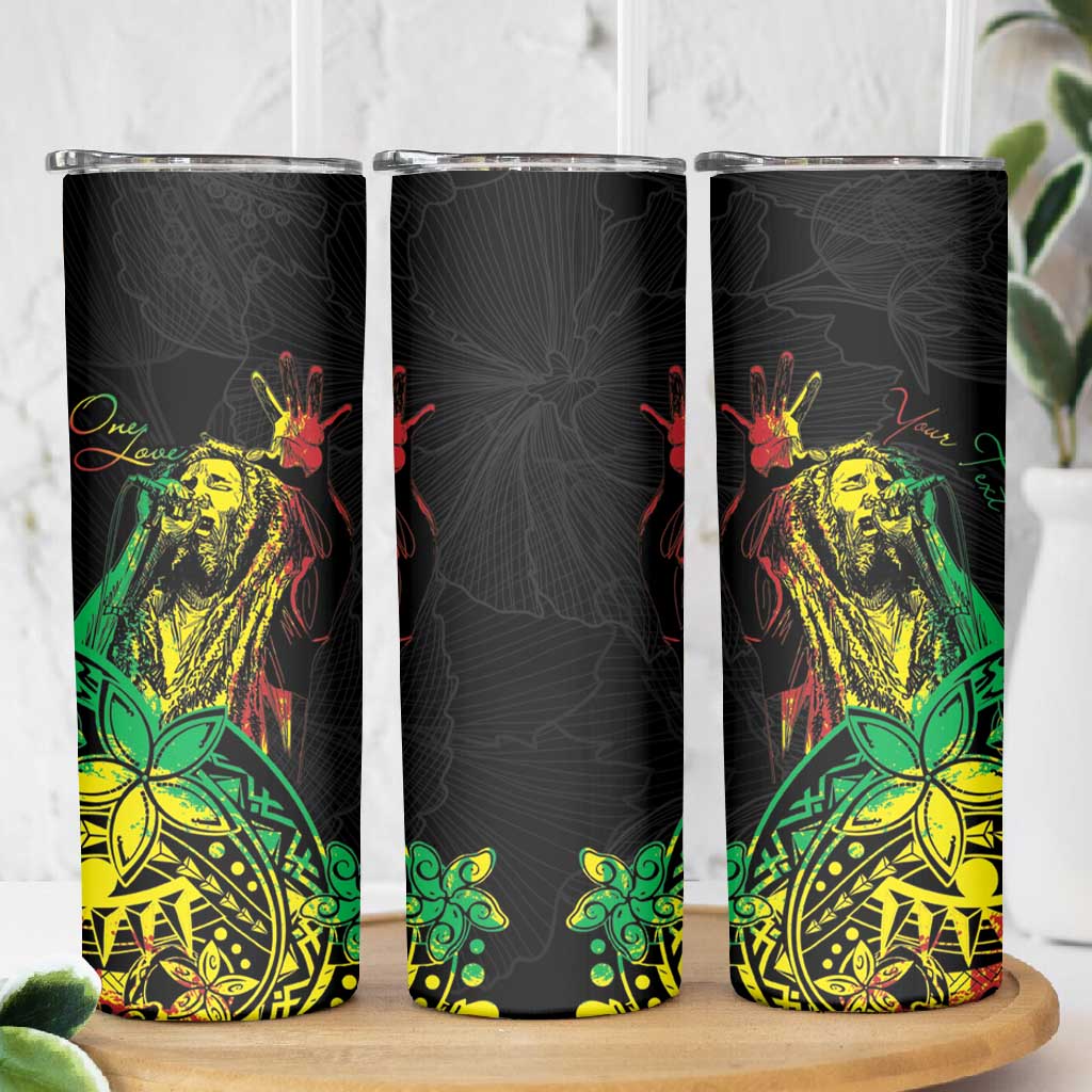 Personalised Jawaiian Reggae Skinny Tumbler Afro-Polynesian Style
