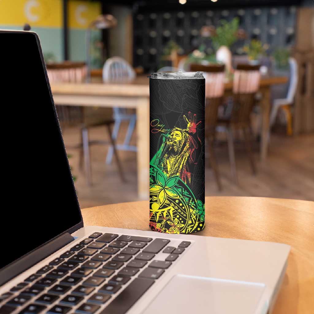 Personalised Jawaiian Reggae Skinny Tumbler Afro-Polynesian Style