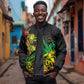 Personalised Jawaiian Reggae Sleeve Zip Bomber Jacket Afro-Polynesian Style
