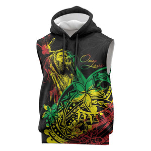 Personalised Jawaiian Reggae Sleeveless Hoodie Afro-Polynesian Style - African Pride