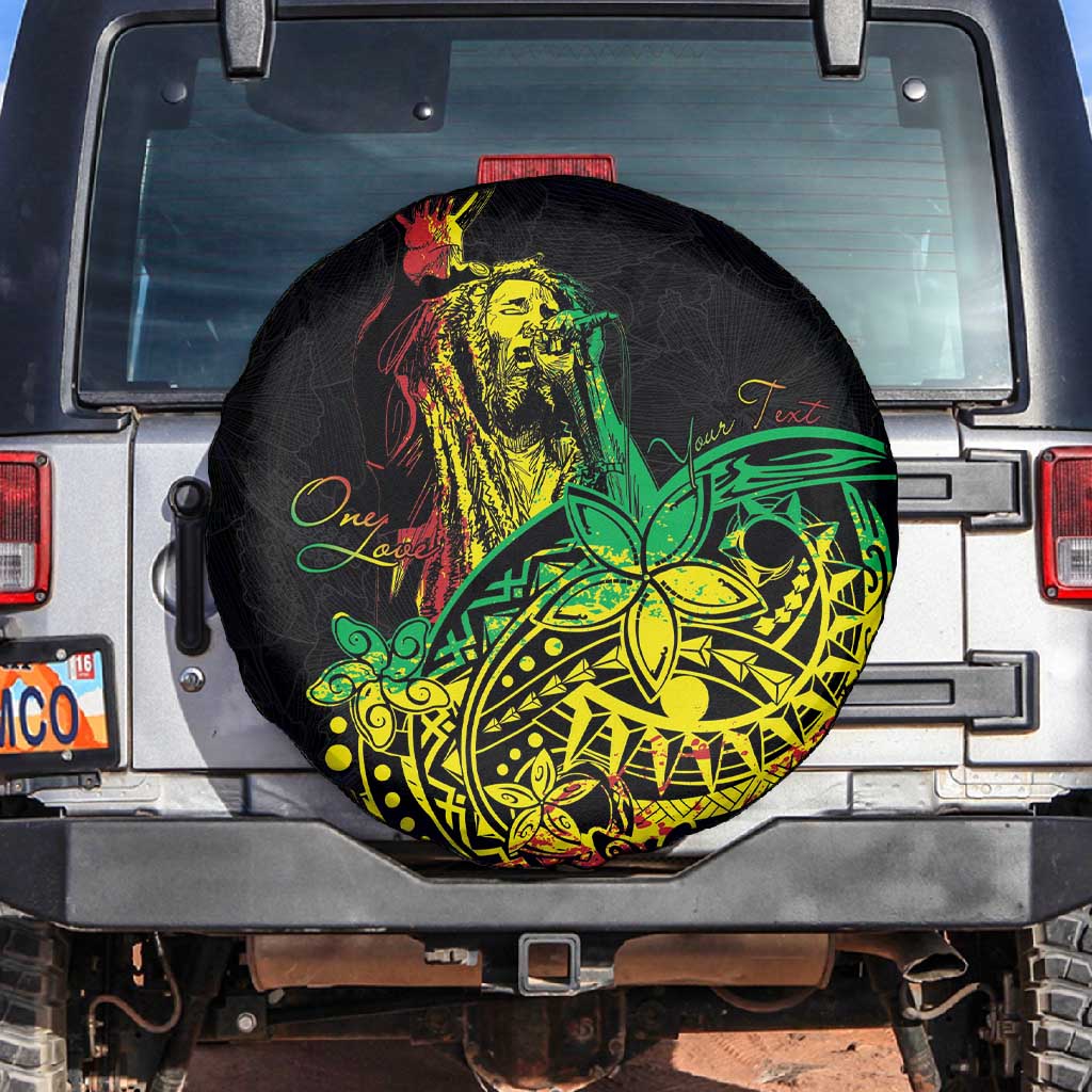 Personalised Jawaiian Reggae Spare Tire Cover Afro-Polynesian Style