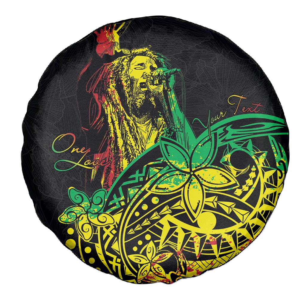 Personalised Jawaiian Reggae Spare Tire Cover Afro-Polynesian Style