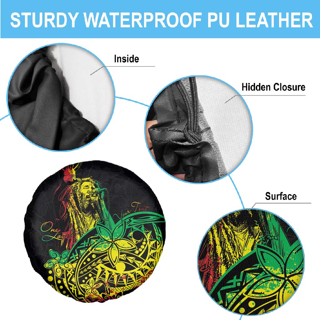 Personalised Jawaiian Reggae Spare Tire Cover Afro-Polynesian Style