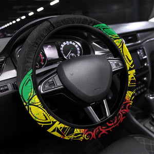 Jawaiian Reggae Steering Wheel Cover Afro-Polynesian Style