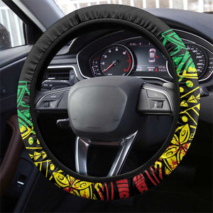 Jawaiian Reggae Steering Wheel Cover Afro-Polynesian Style