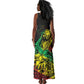 Personalised Jawaiian Reggae Tank Maxi Dress Afro-Polynesian Style