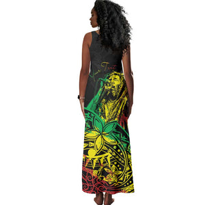Personalised Jawaiian Reggae Tank Maxi Dress Afro-Polynesian Style