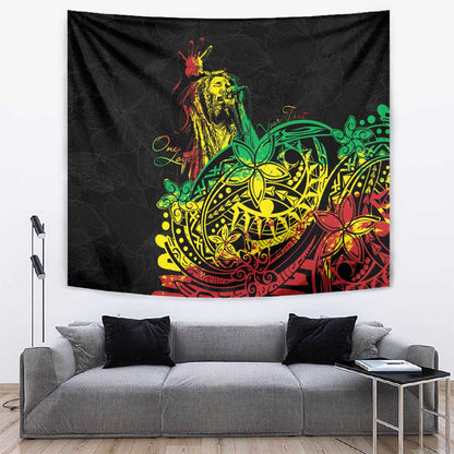 Personalised Jawaiian Reggae Tapestry Afro-Polynesian Style