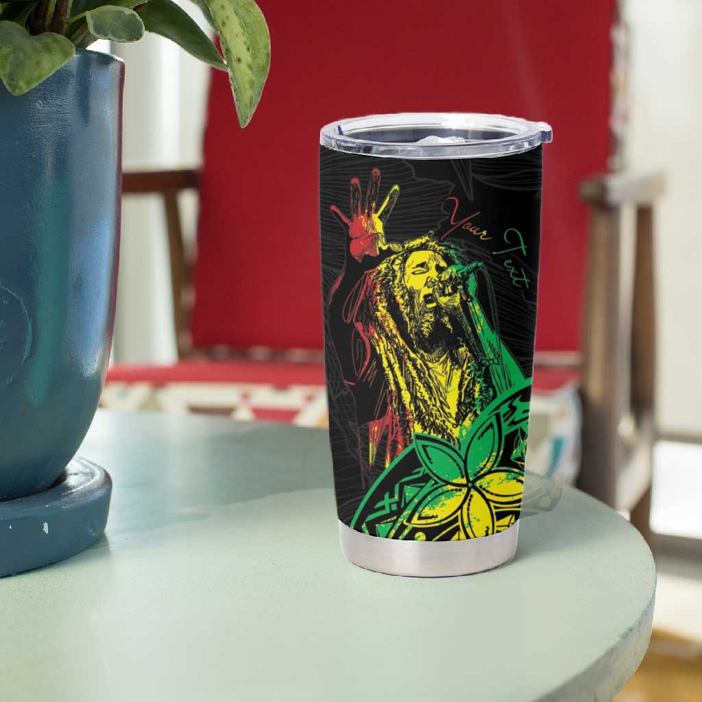 Personalised Jawaiian Reggae Tumbler Cup Afro-Polynesian Style