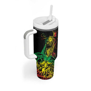 Personalised Jawaiian Reggae Tumbler With Handle Afro-Polynesian Style