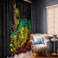 Personalised Jawaiian Reggae Window Curtain Afro-Polynesian Style