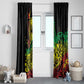 Personalised Jawaiian Reggae Window Curtain Afro-Polynesian Style