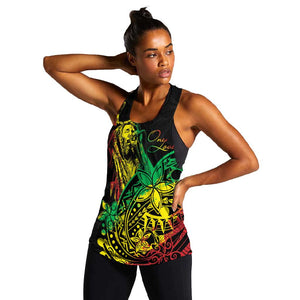 Personalised Jawaiian Reggae Women Racerback Tank Afro-Polynesian Style