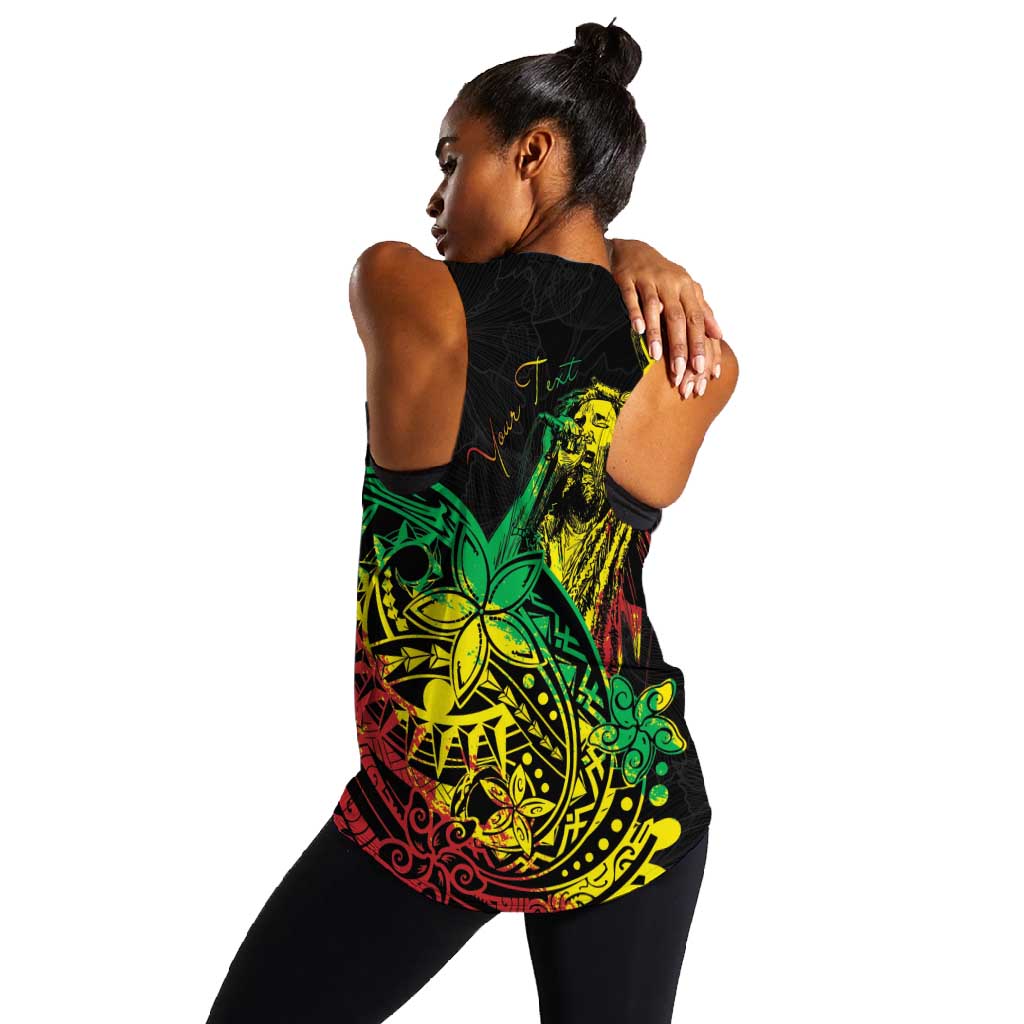 Personalised Jawaiian Reggae Women Racerback Tank Afro-Polynesian Style