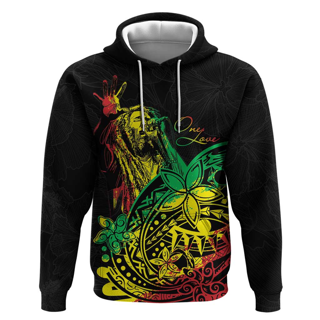 Personalised Jawaiian Reggae Zip Hoodie Afro-Polynesian Style