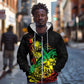 Personalised Jawaiian Reggae Zip Hoodie Afro-Polynesian Style
