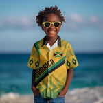 Personalised Jamaica Kid Hawaiian Shirt Kente Pattern Basic - Yellow