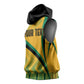 Personalised Jamaica Sleeveless Hoodie Kente Pattern Basic - Yellow - African Pride