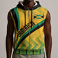 Personalised Jamaica Sleeveless Zip Hoodie Kente Pattern Basic - Yellow - African Pride