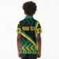 Personalised Jamaica Kid Polo Shirt Kente Pattern Basic - Black