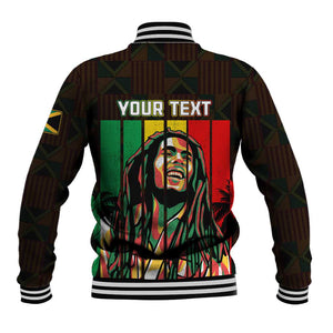 Personalised Jamaica Baseball Jacket Reggae Festival Bob Marley Abstract Portrait LT7