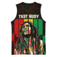 Personalised Jamaica Basketball Jersey Reggae Festival Bob Marley Abstract Portrait - African Pride