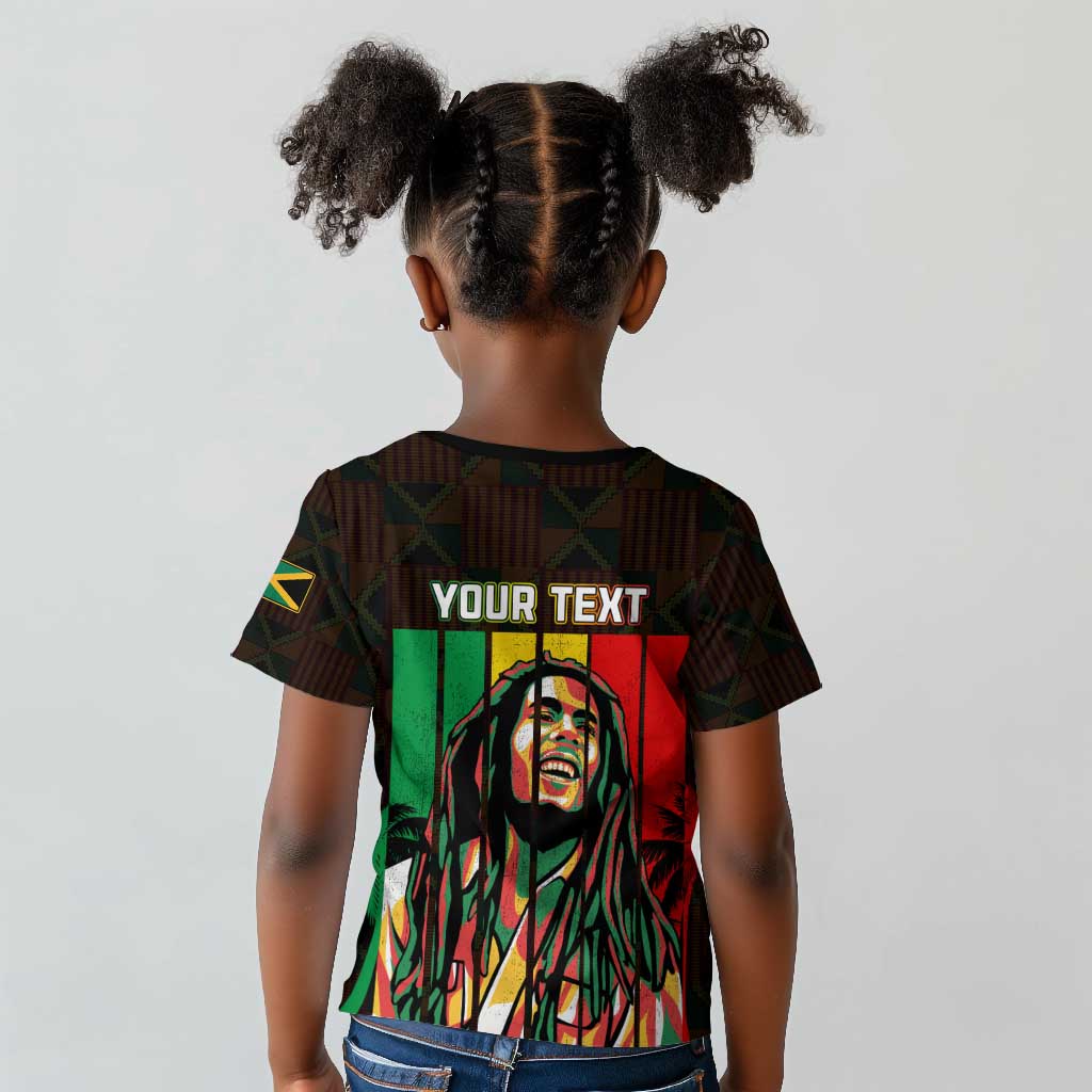 Personalised Jamaica Kid T shirt Reggae Festival Bob Marley Abstract Portrait