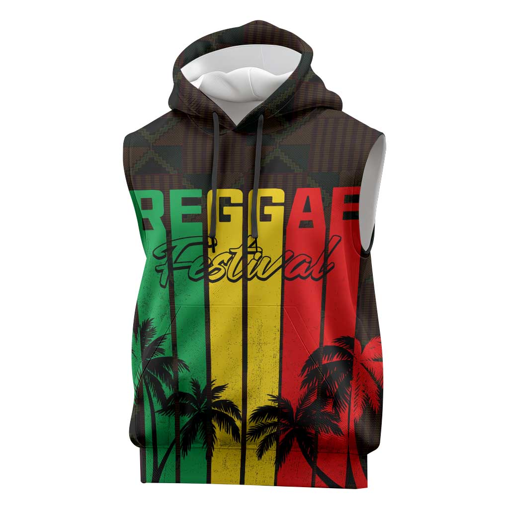 Personalised Jamaica Sleeveless Hoodie Reggae Festival Bob Marley Abstract Portrait - African Pride
