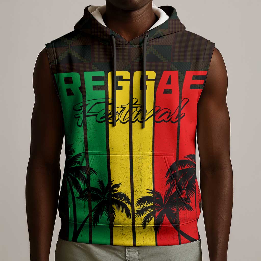 Personalised Jamaica Sleeveless Hoodie Reggae Festival Bob Marley Abstract Portrait - African Pride