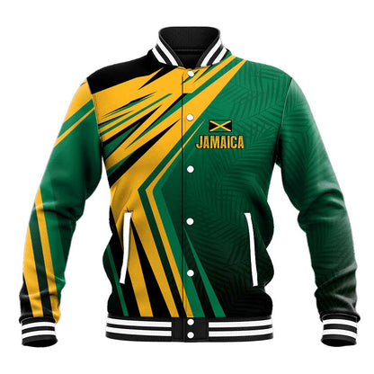 Afro-Jamaican Tropical Palm Personalized Baseball Jacket - African Pride